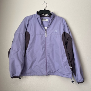Vintage Wilson Women's Full Zip Lavender Purple Windbreaker Jacket Size Large‎